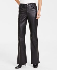 Женские брюки-клеш из искусственной кожи I.N.C. International Concepts, цвет Deep Black