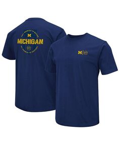 Мужская темно-синяя футболка с надписью Michigan Wolverines OHT в военном стиле Colosseum, синий