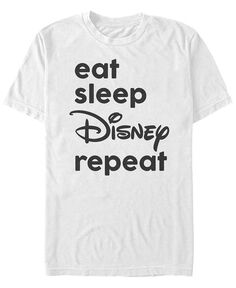 Мужская футболка с короткими рукавами Hocus Pocus Eat Sleep Disney Fifth Sun, белый