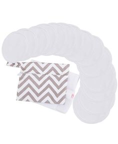 Многоразовые прокладки для кормления грудью Soothe для беременных, 14 шт., 4-слойные органические прокладки для груди, моющиеся накладки на соски KeaBabies, белый