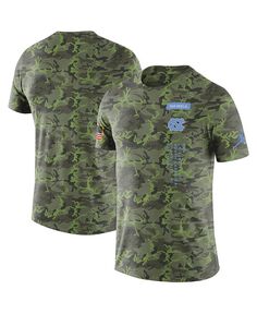 Мужская брендовая камуфляжная футболка в стиле милитари North Carolina Tar Heels Jordan, зеленый