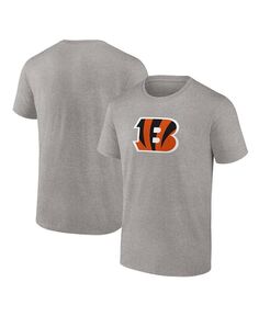 Мужская серая футболка с фирменным логотипом Cincinnati Bengals Team Primary Logo Fanatics, серый