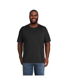 Мужская футболка Supima с короткими рукавами Lands&apos; End, черный