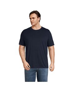 Мужская футболка Supima с короткими рукавами Lands&apos; End, цвет Radiant navy