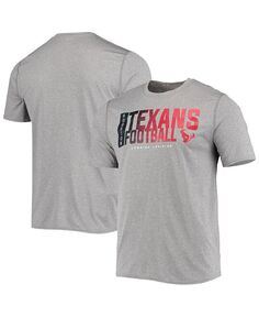Мужская серая футболка Houston Texans с принтом &quot;Authentic Game On&quot; New Era, серый
