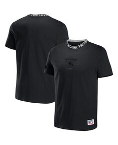Мужская футболка NFL X Staple Black New England Patriots с вышивкой Fundamentals Globe с короткими рукавами NFL Properties, черный