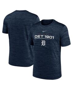 Мужская темно-синяя футболка Detroit Tigers с надписью Velocity Performance Nike, синий