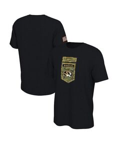 Мужская черная камуфляжная футболка Missouri Tigers Veterans Nike, черный