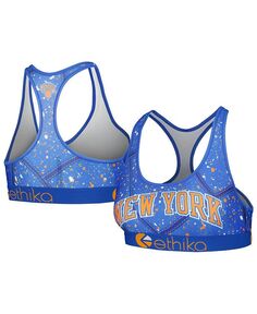 Женский синий спортивный бюстгальтер New York Knicks Racerback Ethika, синий