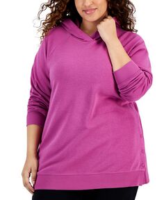 Женская непринужденная флисовая толстовка с капюшоном ID Ideology, фиолетовый