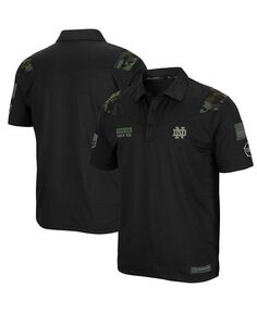 Мужская черная рубашка-поло Notre Dame Fighting Irish OHT в военном стиле Sierra Polo Colosseum, черный