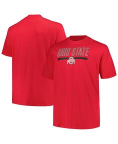 Мужская футболка Scarlet Ohio State Buckeyes Big and Tall Team Profile, красный