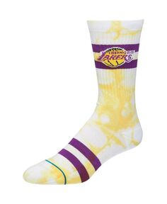 Мужские носки Los Angeles Lakers Tie-Dye Crew Stance, золото