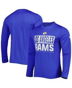 Мужская футболка с длинным рукавом Royal Los Angeles Rams Joint Authentic Offsides New Era, синий