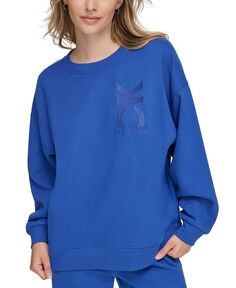 Женский свитшот с круглым вырезом и логотипом Calvin Klein, синий