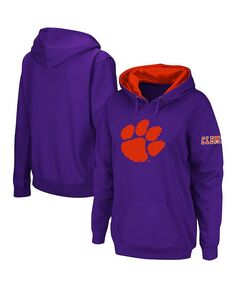 Женский фиолетовый пуловер с большим логотипом Clemson Tigers Stadium Athletic, фиолетовый