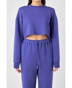 Женская домашняя одежда, укороченный свитшот Grey Lab, фиолетовый
