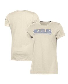 Женская кремовая классическая футболка North Carolina Tar Heels с потертостями Champion, слоновая кость/кремовый