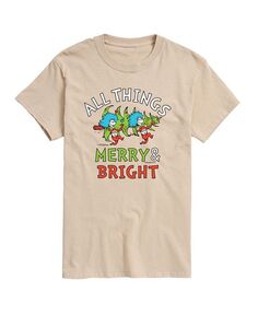 Мужская футболка Dr. Seuss Merry Bright с графическим рисунком AIRWAVES, тан/бежевый