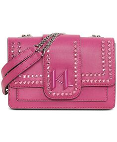 Кожаная сумка через плечо Corinne KARL LAGERFELD PARIS, розовый