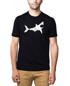 Мужская футболка премиум-класса с рисунком Word Art — Bite Me LA Pop Art, черный