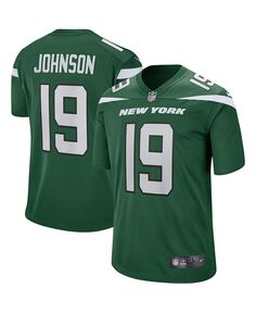 Мужская майка игрока пенсионера Keyshawn Johnson Gotham Green New York Jets Game Nike, зеленый