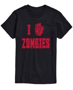 Мужская футболка классического кроя I Love Zombies AIRWAVES, черный