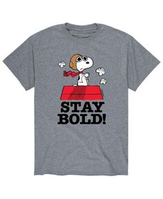 Мужская футболка Peanuts Stay Bold AIRWAVES, серый