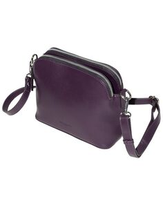 Женская кожаная сумка через плечо с двойной молнией Club Rochelier, фиолетовый