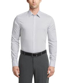 Мужская классическая рубашка Slim Fit из стали без морщин Calvin Klein, серый
