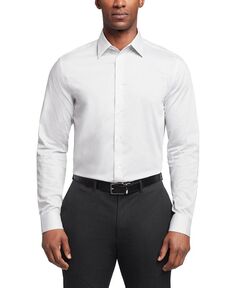 Мужская классическая рубашка стандартного кроя Steel+, устойчивая к морщинам Calvin Klein, серый