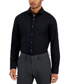 Мужская классическая рубашка узкого кроя Diamond Dobby Bar III, черный