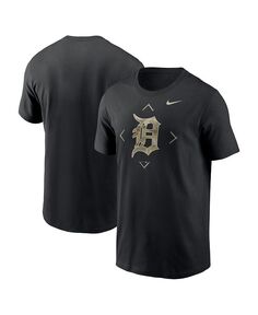 Мужская черная футболка с камуфляжным логотипом Detroit Tigers Nike, черный