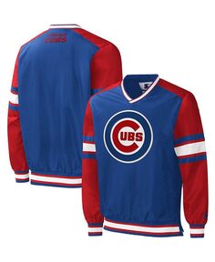 Мужской пуловер-ветровка с v-образным вырезом Royal Chicago Cubs Yardline Starter, синий