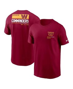 Мужская бордовая футболка Washington Commanders Team Incline Nike, красный