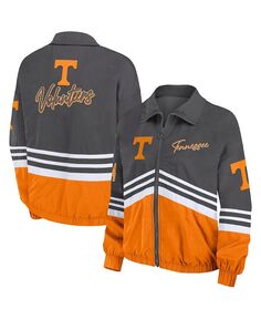 Женская серая рваная ветровка в винтажном стиле Tennessee Volunteers с молнией во всю длину WEAR by Erin Andrews, серый