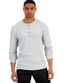 Легкая мужская рубашка на пуговицах в рубчик INC International Concepts I.N.C. International Concepts, серый