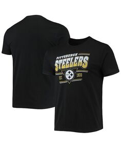 Мужская черная футболка Pittsburgh Steelers Throwback Junk Food, черный