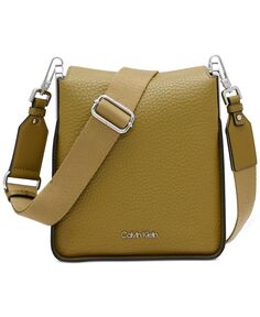 Маленькая регулируемая сумка через плечо Fay с магнитной застежкой сверху Calvin Klein, зеленый