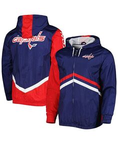 Мужская темно-синяя ветровка с молнией во всю длину Washington Capitals Undeniable Mitchell &amp; Ness, синий