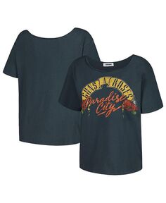 Женская черная футболка с открытыми плечами и рисунком Guns n Roses Daydreamer, черный
