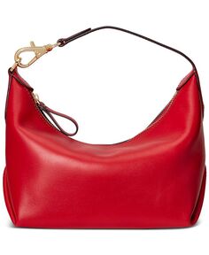 Кожаная трансформируемая сумка через плечо Kassie среднего размера Lauren Ralph Lauren, красный