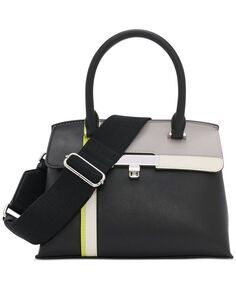 Трансформируемая сумка через плечо Becky с цветными блоками и поворотным замком Calvin Klein, черный