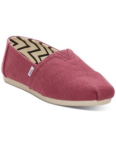 Женские туфли без шнуровки Alpargata на плоской подошве TOMS, розовый