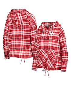 Женский клетчатый пуловер с худи малинового цвета Оклахома Сунерс Mainstay Concepts Sport, красный