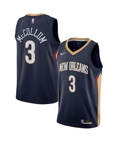 Мужская и женская футболка CJ McCollum Navy New Orleans Pelicans 2021/22 Swingman — Icon Edition Nike, синий