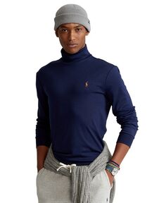 Мужская водолазка из мягкого хлопка Polo Ralph Lauren, синий