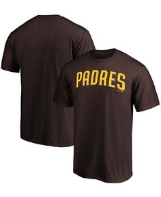 Мужская коричневая футболка с официальной надписью San Diego Padres Fanatics, коричневый
