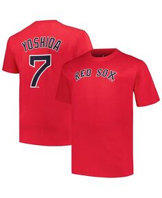 Мужская футболка Masataka Yoshida Red Boston Red Sox Big and Tall с именем и номером Profile, красный