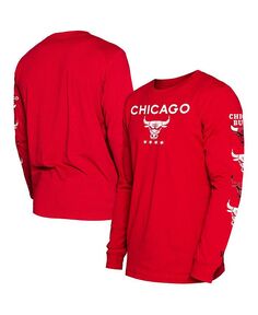 Мужская футболка с длинным рукавом Red Chicago Bulls 2023/24 City Edition New Era, красный
